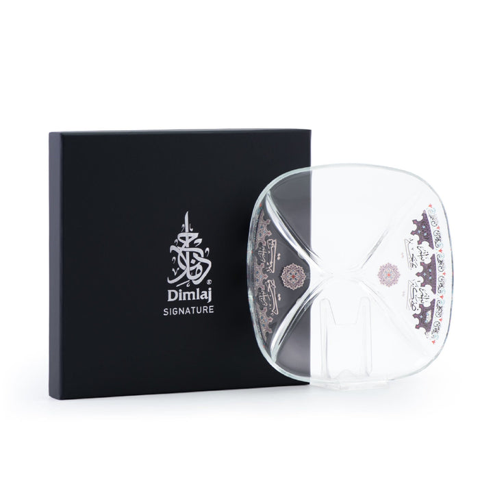 Dimlaj Suroor Divider Plate (Platinum) - Premium Glass Plates from Suroor By Dimlaj - Just $128! 