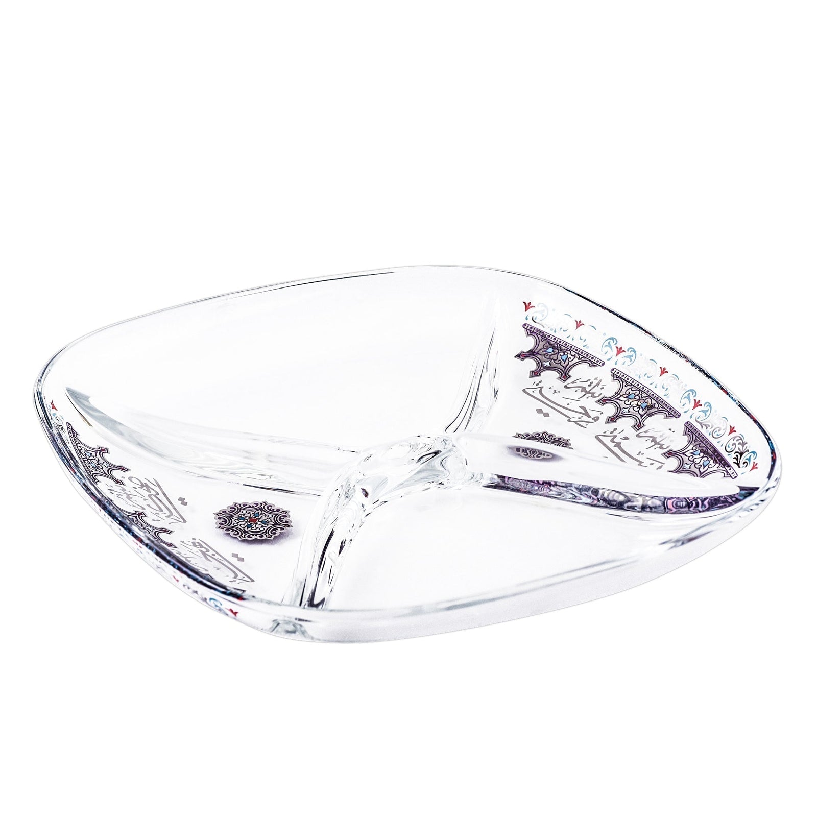 Dimlaj Suroor Divider Plate (Platinum) - Premium Glass Plates from Suroor By Dimlaj - Just $160! 