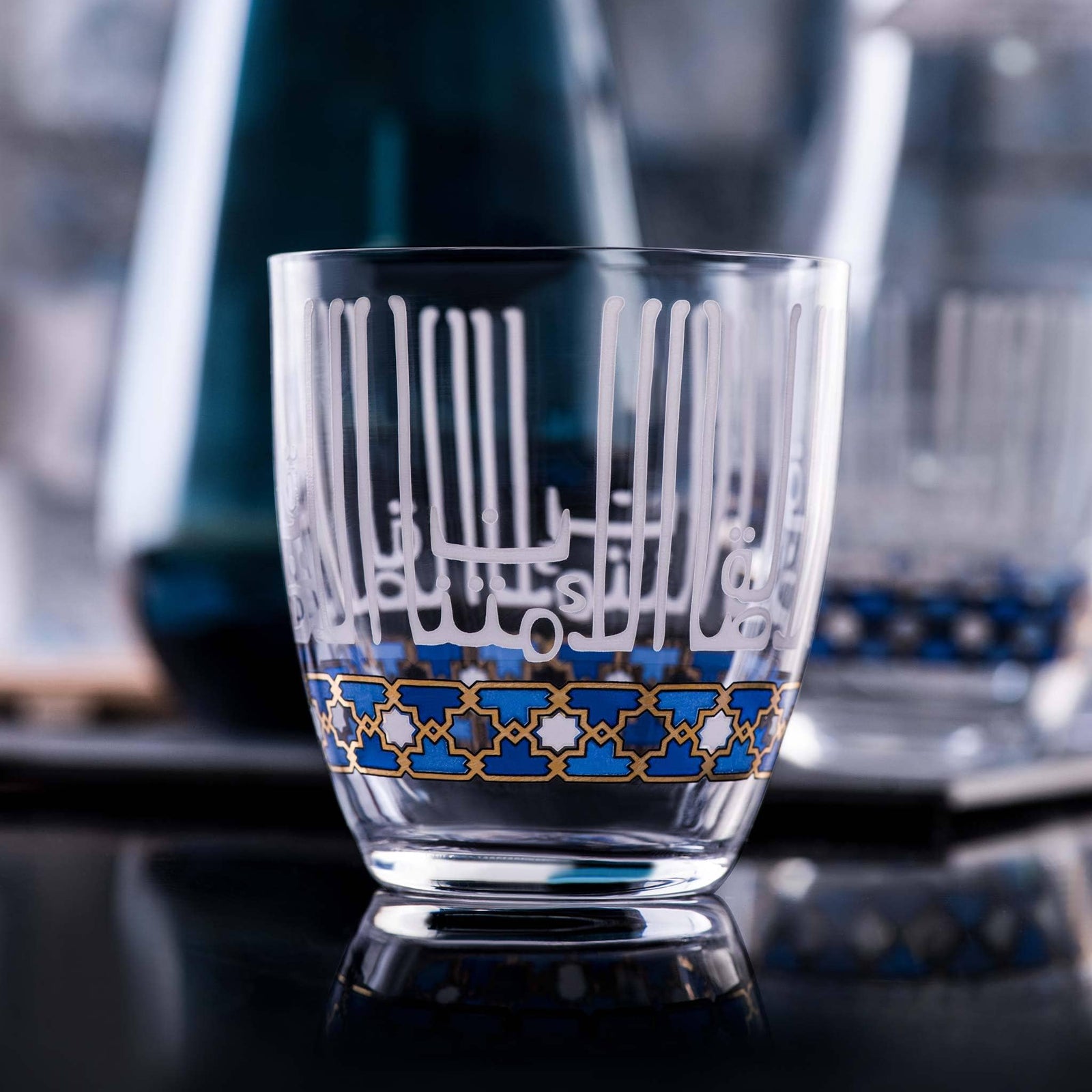 Dimlaj Asala Set of 6 Pcs Short Tumblers (Gold & Blue) - Premium Short Tumblers from Asala By Dimlaj - Just $265! 