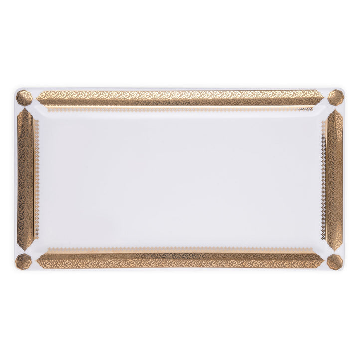 Dimlaj Cordoba Large Rectangular Serving Plate (Gold) - Premium Porcelain Plates from Cordoba By Dimlaj - Just $265! 