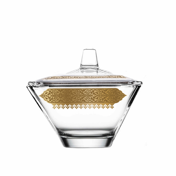 Dimlaj Cordoba Serving Bowl and Lid (Gold) - Premium Serving Bowls from Cordoba By Dimlaj - Just $500! 