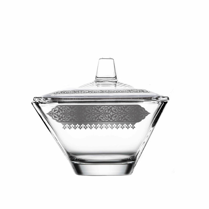 Dimlaj Cordoba Serving Bowl and Lid (Platinum) - Premium Serving Bowls from Cordoba By Dimlaj - Just $185! 