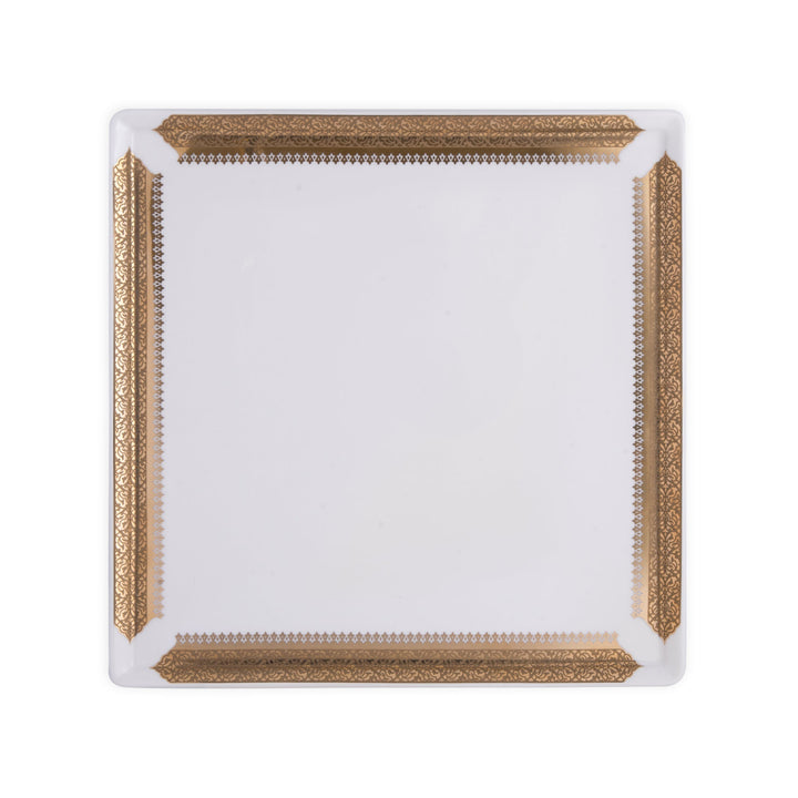 Dimlaj Cordoba Large Square Serving Plate (Gold) - Premium Porcelain Plates from Cordoba By Dimlaj - Just $265! 