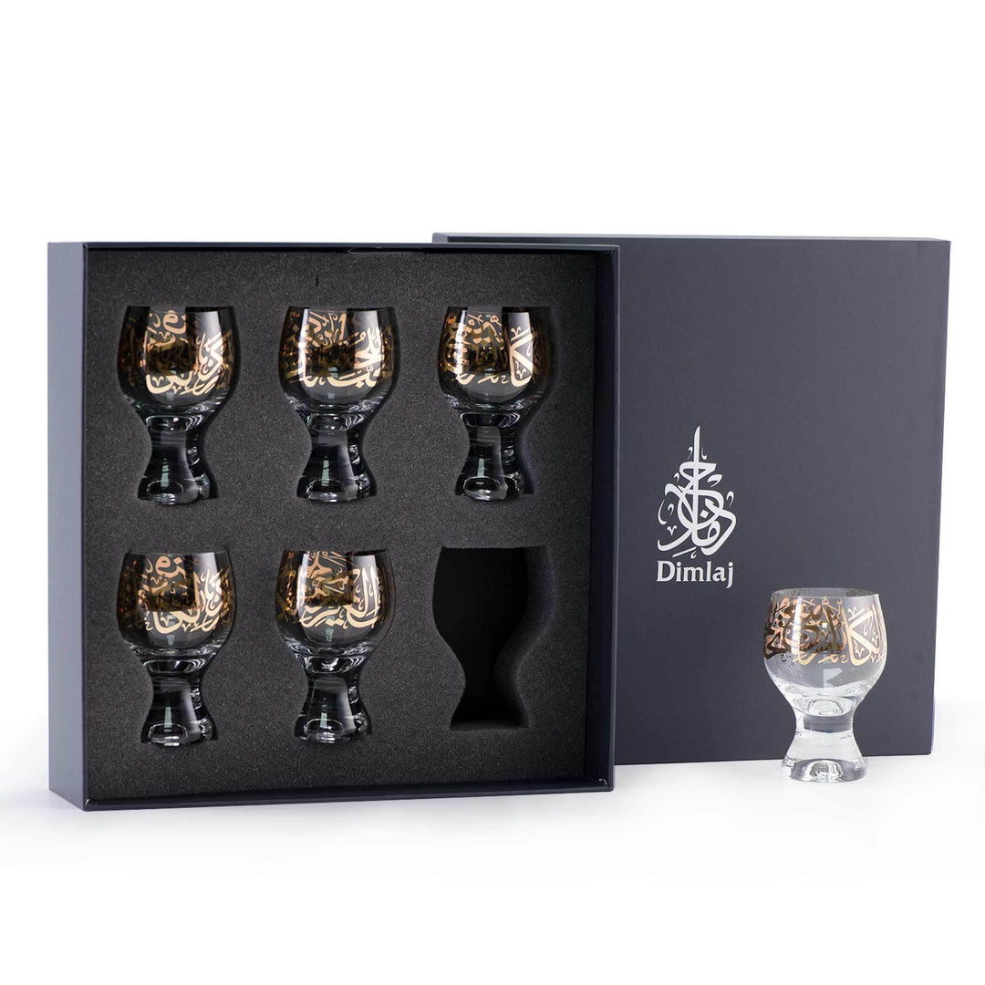 Dimlaj Kareem Set of 6 Pcs Goblet Stems (Gold) - Premium Goblet Stemware from Kareem By Dimlaj - Just $315! 