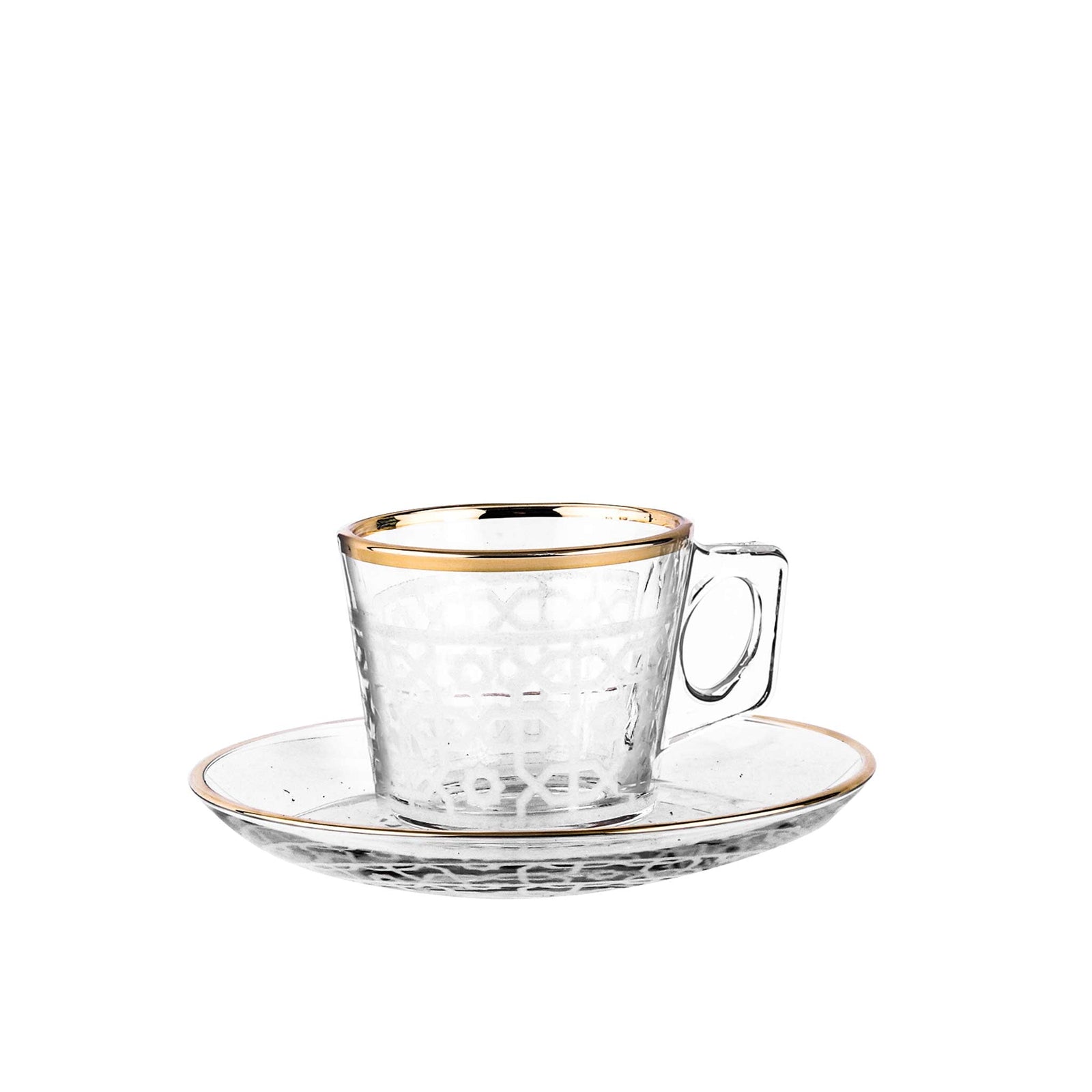 Dimlaj Ivory Set of 6 Pcs Coffee Cups and Saucers (Gold) - Premium Coffee Sets from Ivory By Dimlaj - Just $450! 