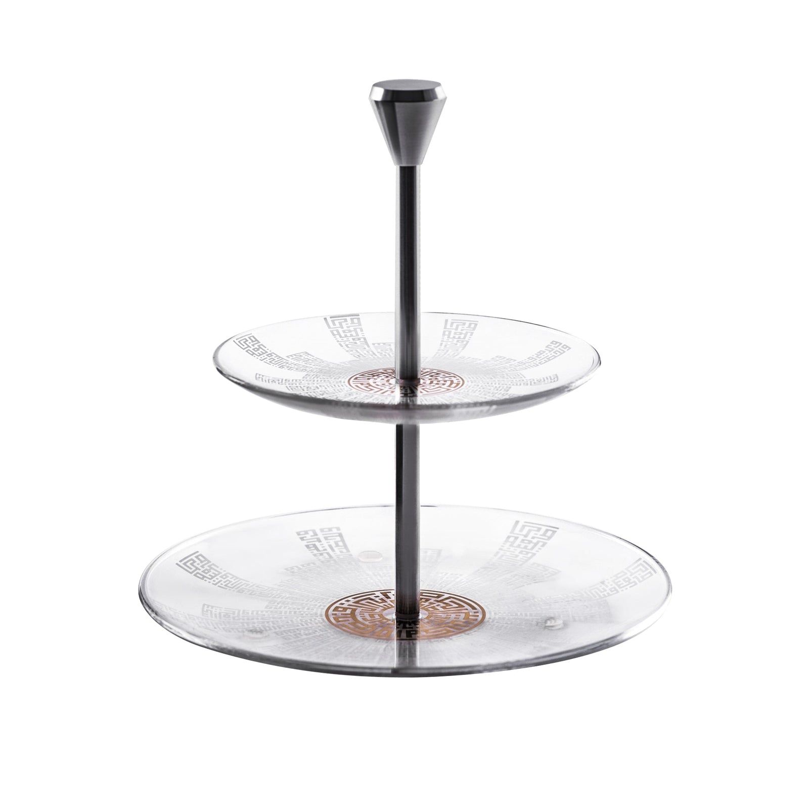Dimlaj Abraj 2 Tiered Tray (Gold) - Premium Stands from Abraj By Dimlaj - Just $210! 