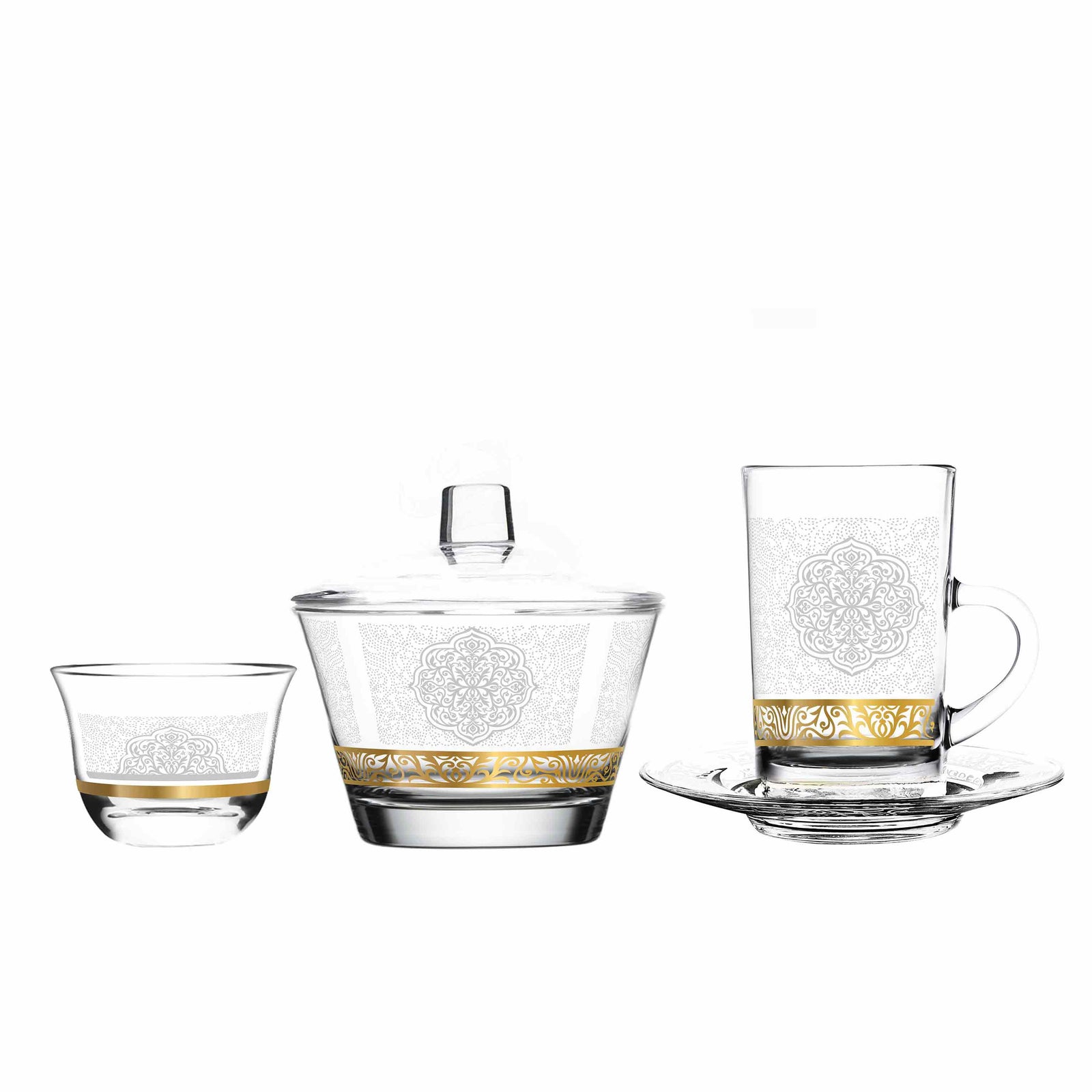 Dimlaj Massar Set of 20 Pcs Assorted Drinkware (Gold) - Premium Gift Sets from Massar By Dimlaj - Just $190! 