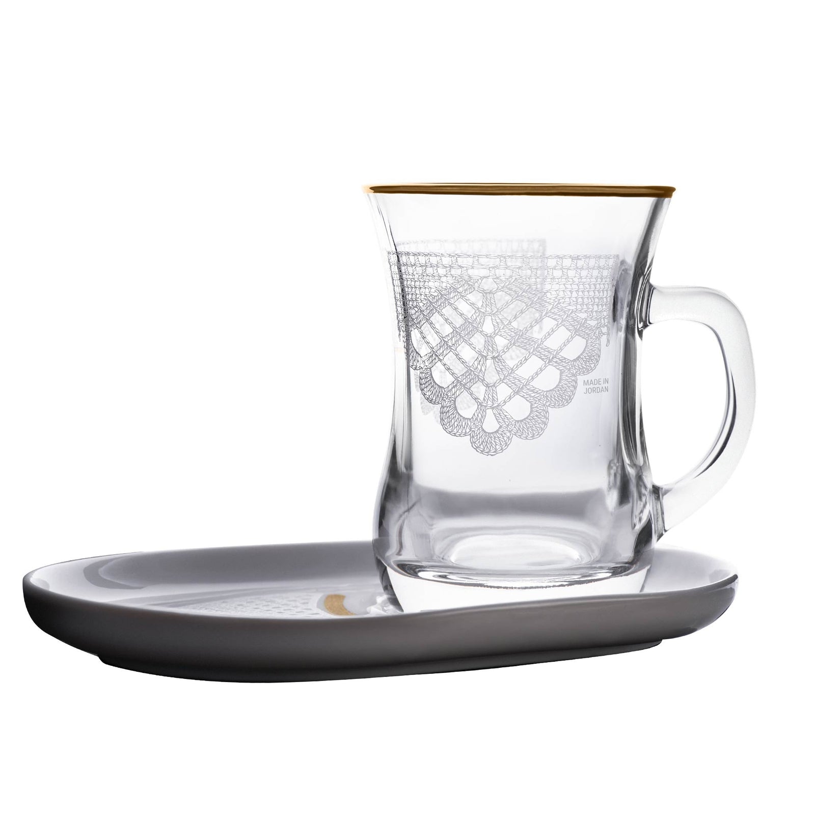 Dimlaj Touch Mood Set of 2 Pcs Mugs and Saucers Gold - Premium Mugs from Mood By Dimlaj - Just $99.99! 