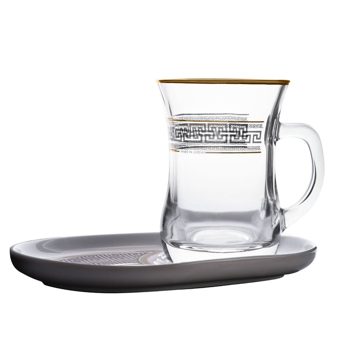 Dimlaj Touch Minerva Set of 4 Pcs Mugs and Saucers (Gold) - Premium Mugs from Minerva By Dimlaj - Just $110! 