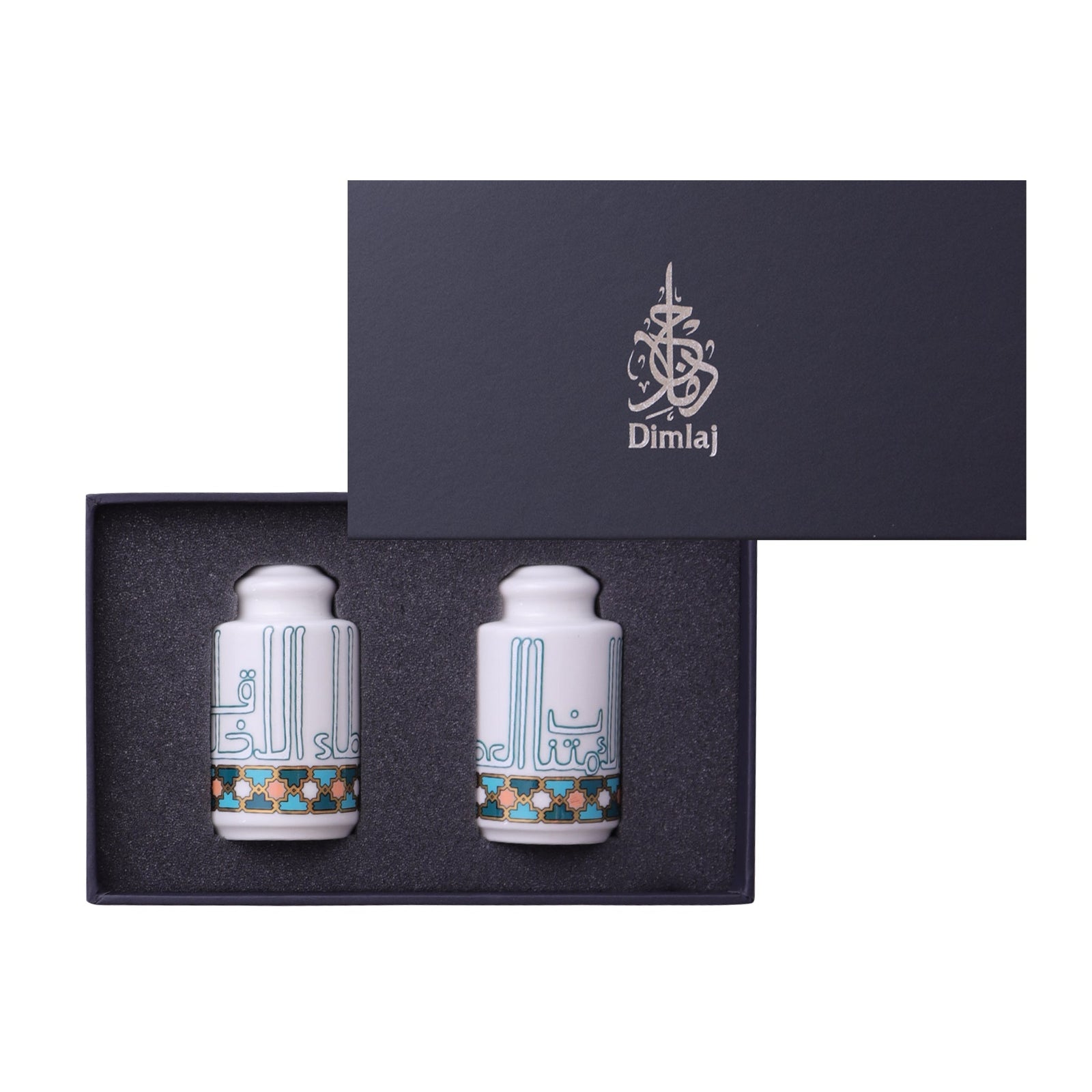 Dimlaj Asala Set of 2 Pcs Salt & Pepper Shaker (Gold & Green) - Premium Salt & Papper Shaker from Asala By Dimlaj - Just $140! 