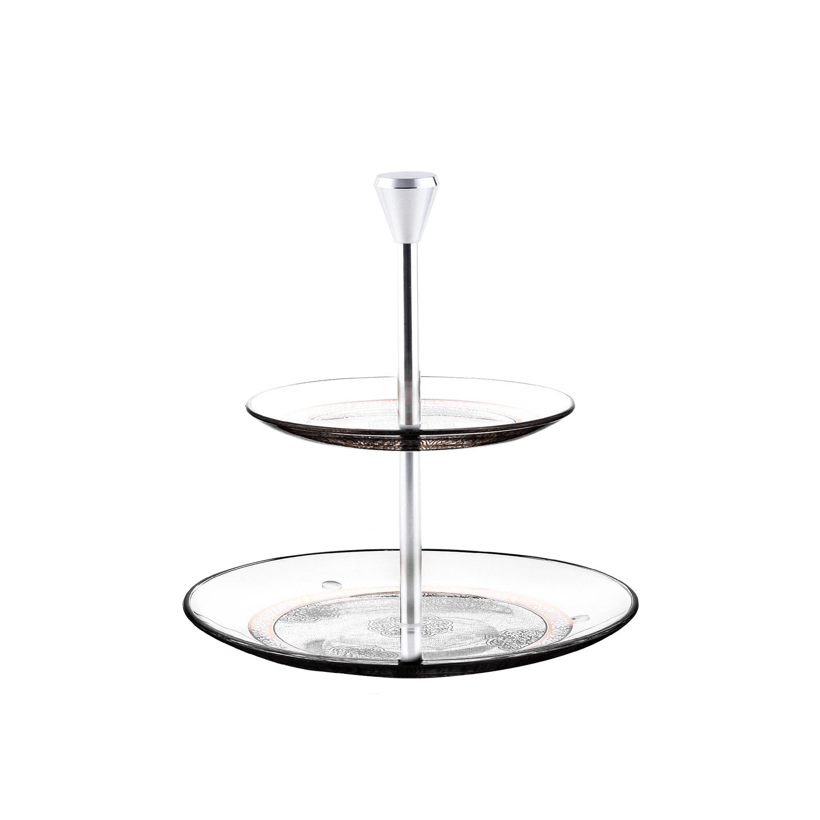 Dimlaj Massar 2 Tiered Tray (Gold) - Premium Stands from Massar By Dimlaj - Just $130! 