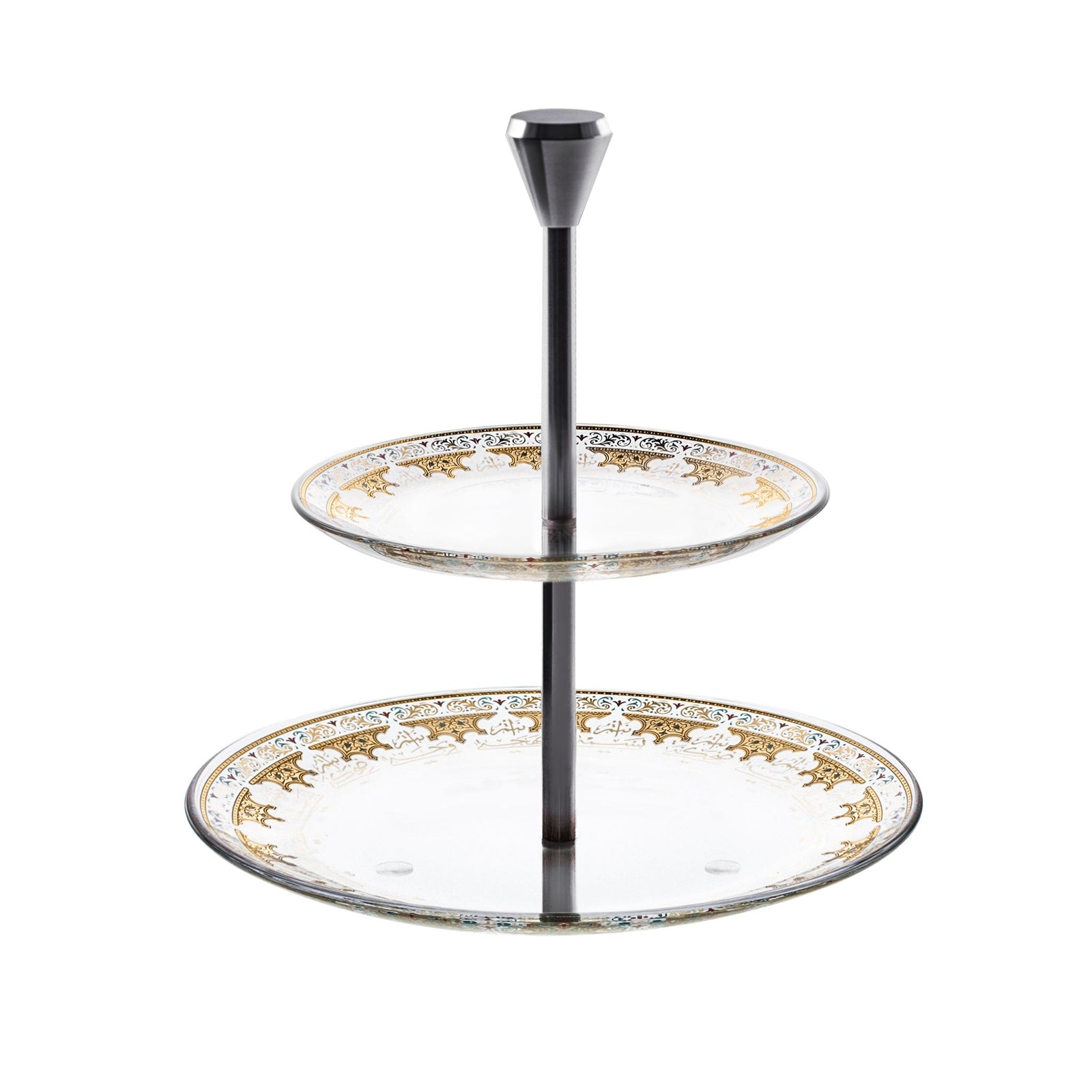Dimlaj Suroor 2 Tiered Tray (Gold) - Premium Stands from Suroor By Dimlaj - Just $210! 