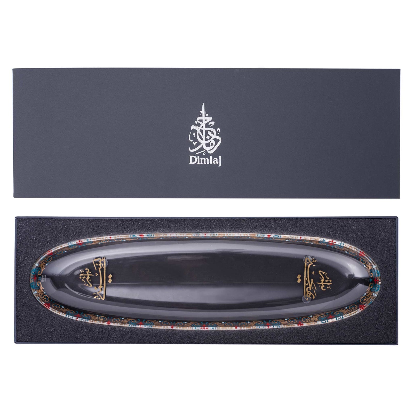 Dimlaj Suroor Medium Oval Plate (Gold) - Premium Glass Plates from Suroor By Dimlaj - Just $210! 