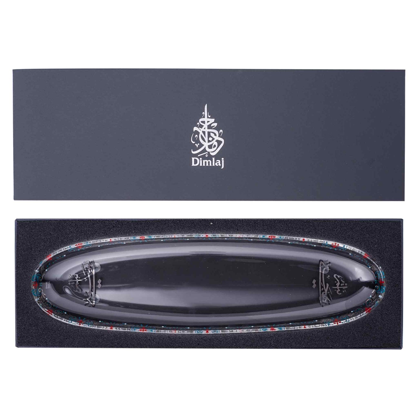 Dimlaj Suroor Medium Oval Plate (Platinum) - Premium Glass Plates from Suroor By Dimlaj - Just $210! 