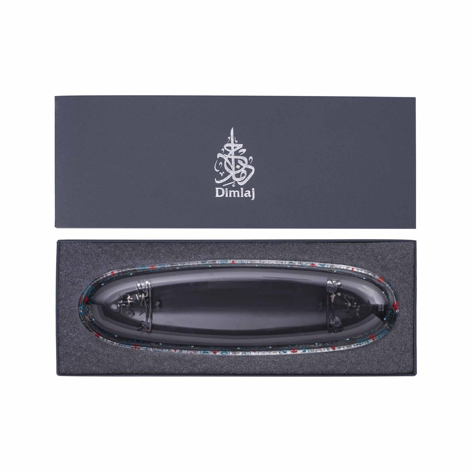 Dimlaj Suroor Small Oval Plate (Platinum) - Premium Glass Plates from Suroor By Dimlaj - Just $210! 