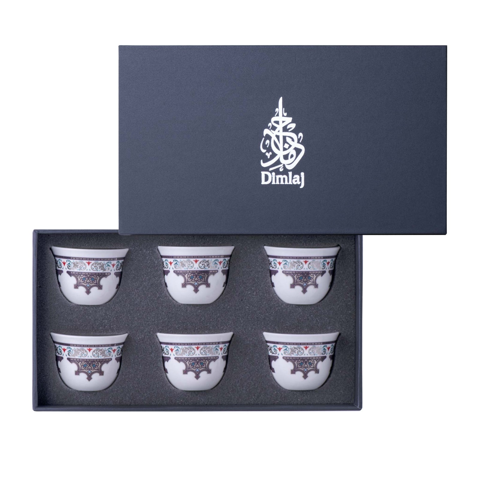 Dimlaj Suroor Set of 6 Pcs Cawa Cups (Platinum) - Premium Cawa Cups from Suroor By Dimlaj - Just $160! 