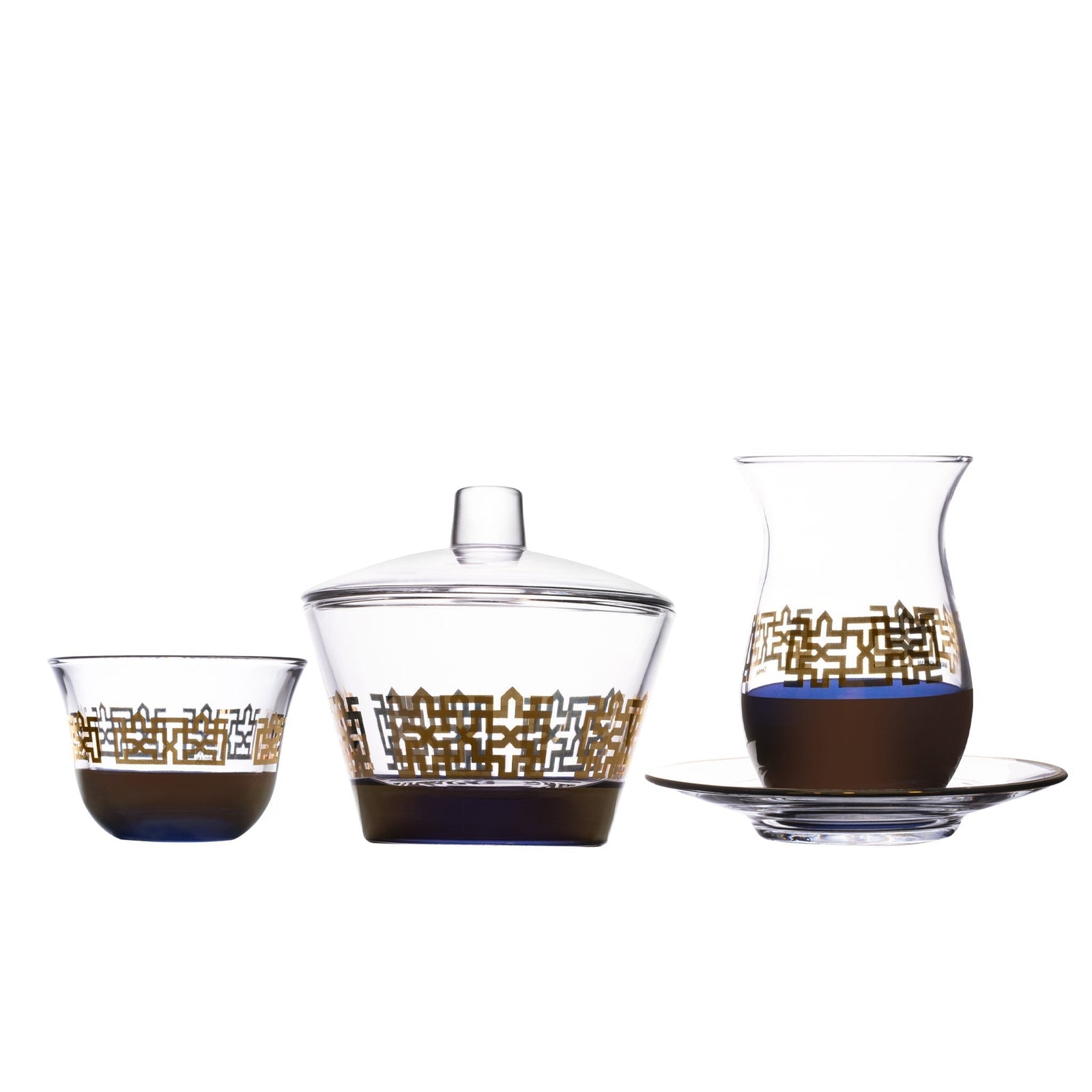 Dimlaj Copper & Gold Set of 20 Pcs Assorted Drinkware (Gold) - Premium Gift Sets from Copper & Gold By Dimlaj - Just $175! 