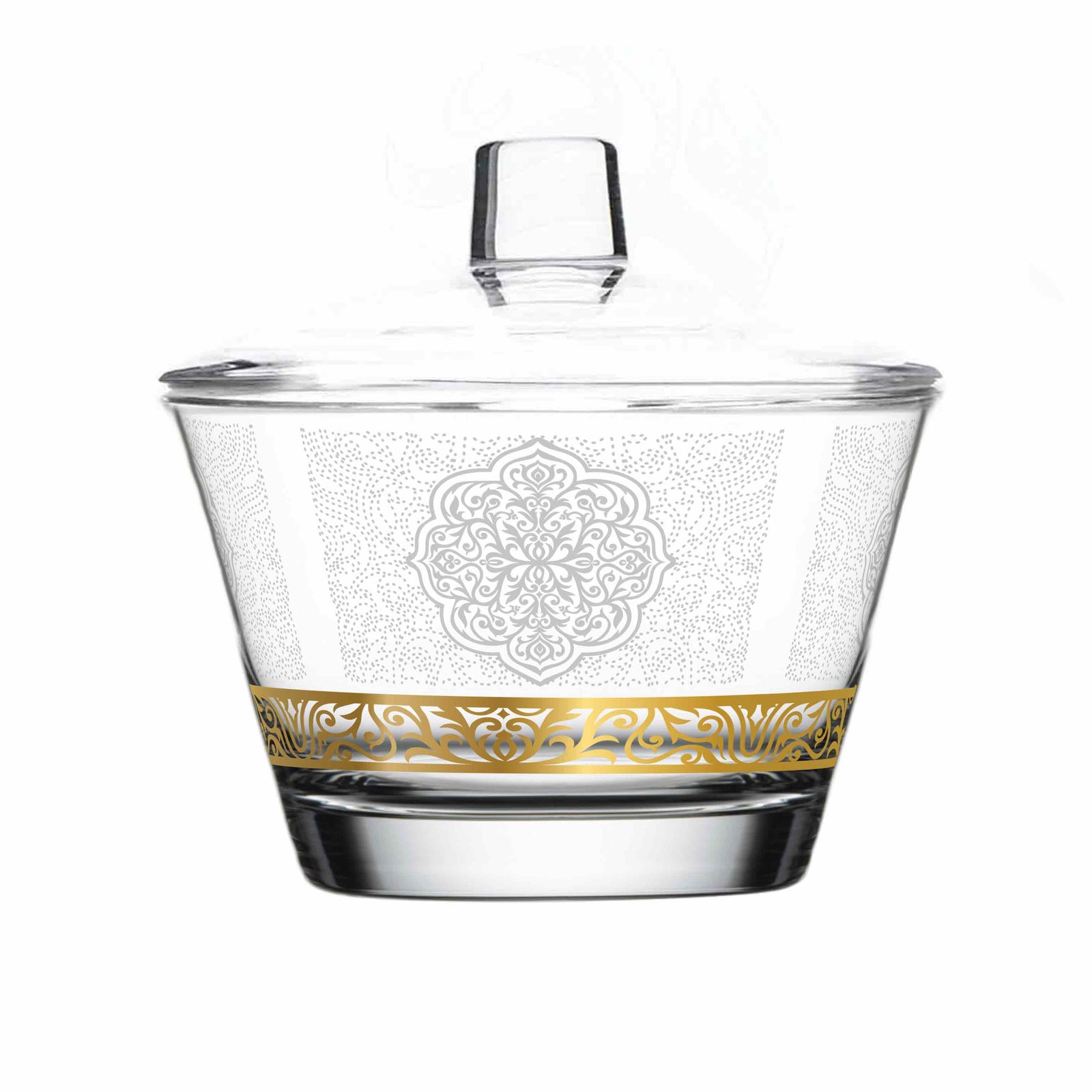 Dimlaj Massar Set of 2 Pcs Serving Bowls with Lid (Gold) - Premium Sugar Bowls from Massar By Dimlaj - Just $105! 