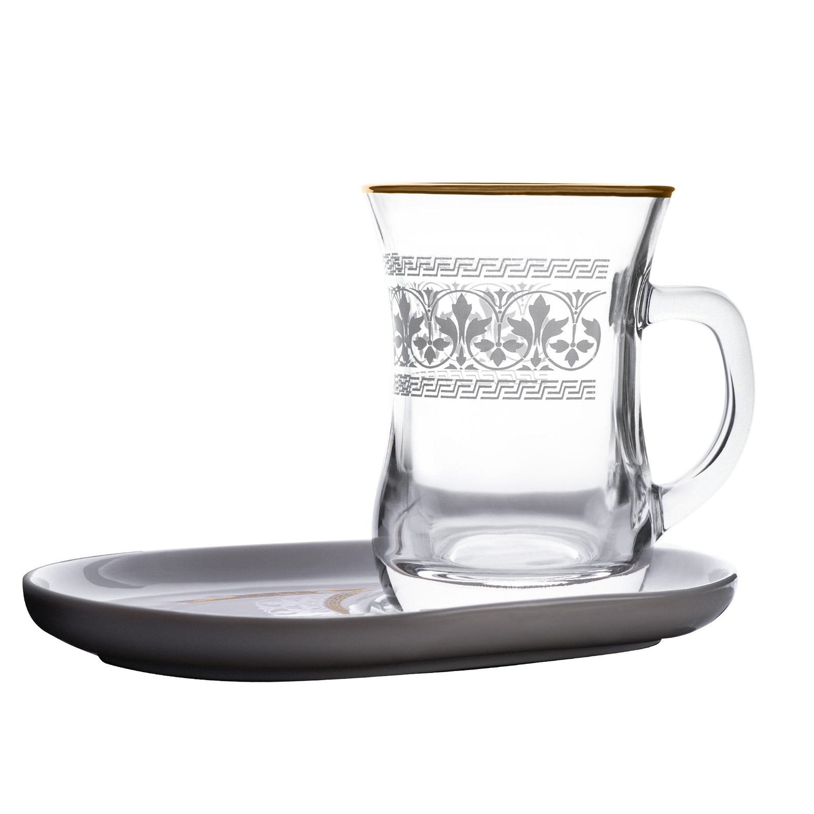 Dimlaj Touch Alcazar Set of 2 Pcs Mugs and Saucers (Gold) - Premium Mugs from Alcazar By Dimlaj - Just $99.99! 