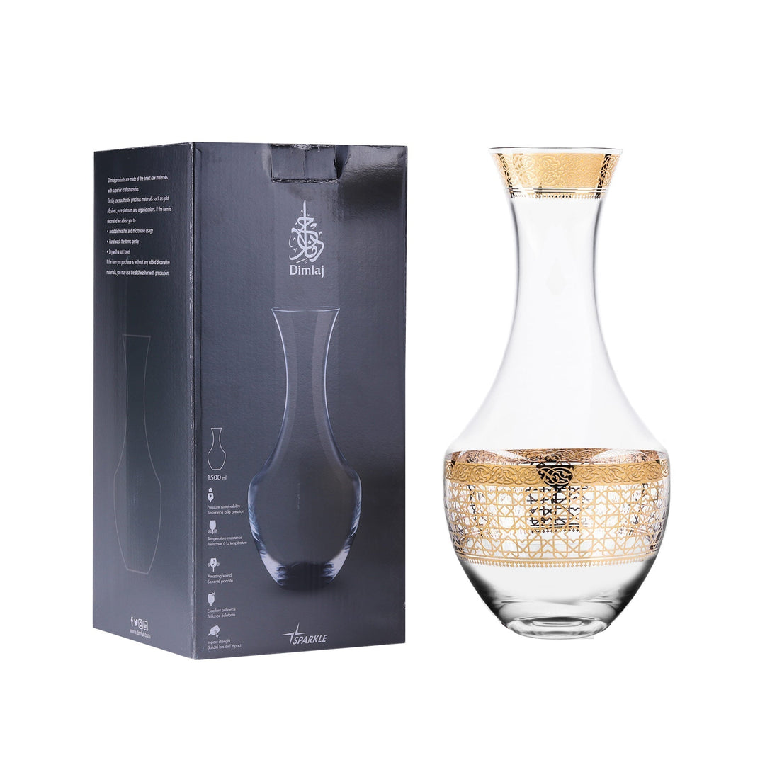 Dimlaj Cordoba Crystal Decanter (Gold) - Premium Decanters from Cordoba By Dimlaj - Just $250! 