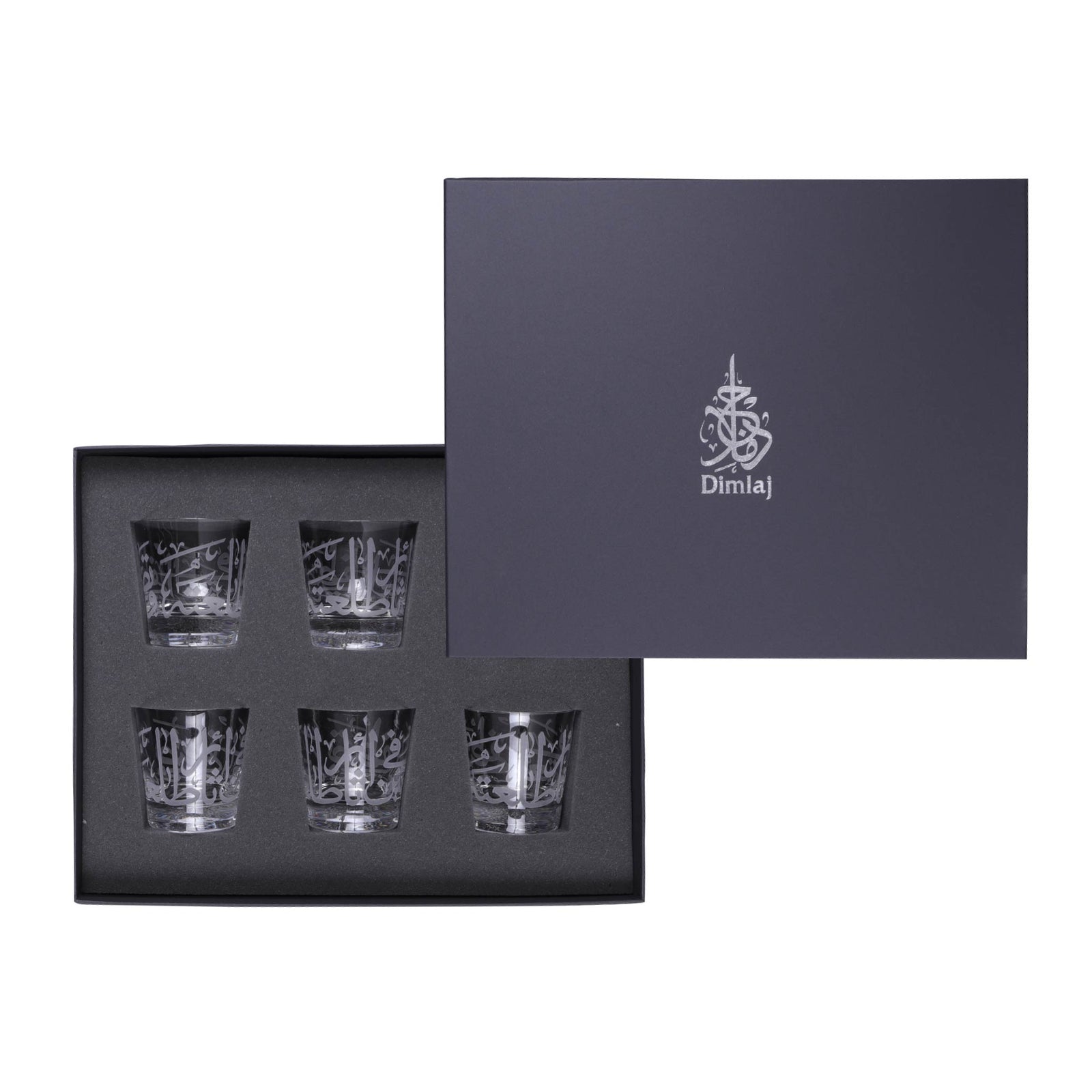 Dimlaj Thuluth Set of 6 Pcs Short Tumblers (Engraved) - Premium Short Tumblers from Thuluth By Dimlaj - Just $600! 