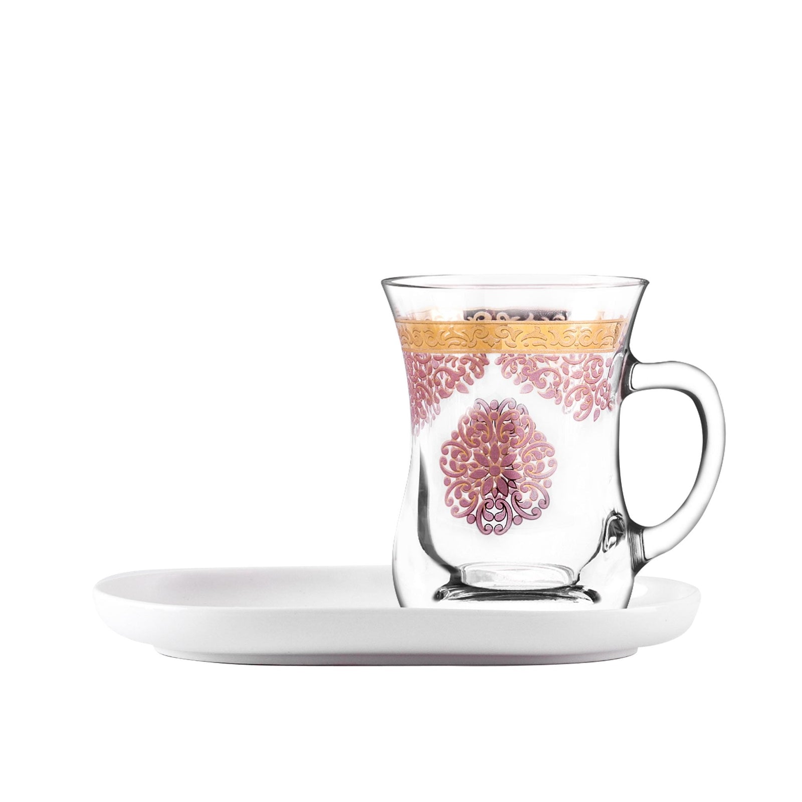 Dimlaj Selena Set of 2 Pcs Mugs and Saucers (Gold & Pink) - Premium Mugs from Selena By Dimlaj - Just $128! 