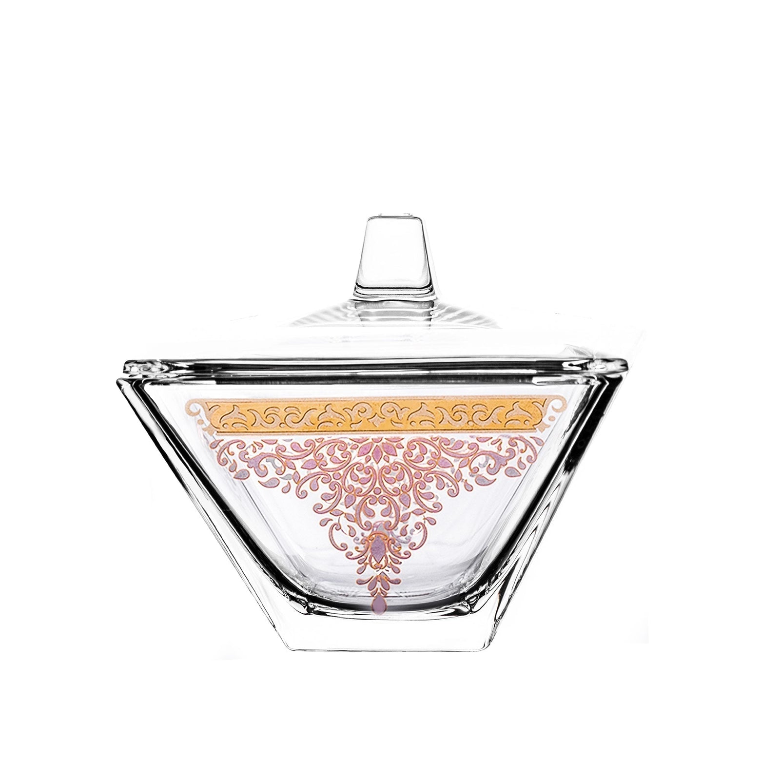 Dimlaj Selena Serving Bowl with Lid (Gold & Pink) - Premium Seving Bowls from Selena By Dimlaj - Just $128! 