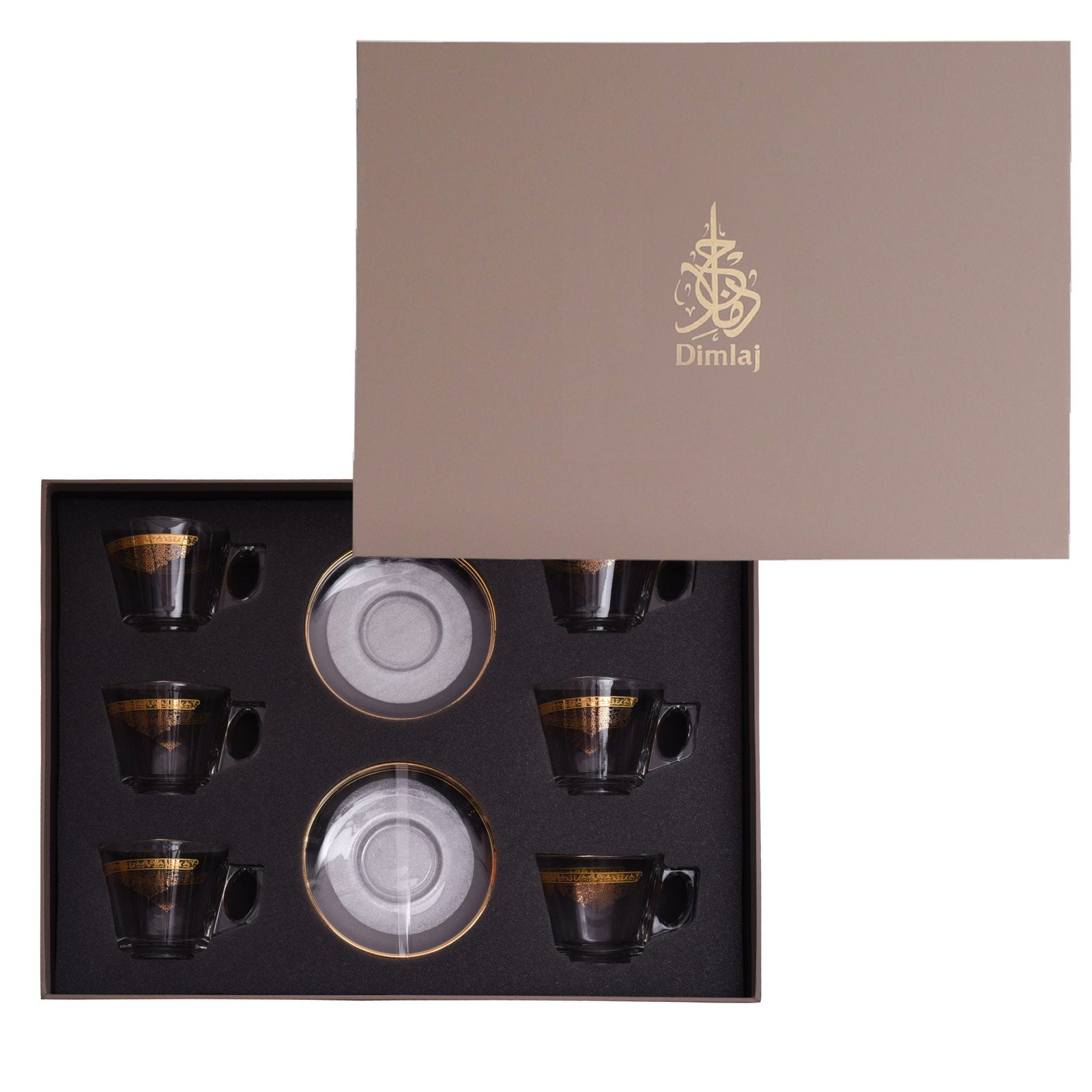 Dimlaj Selena Set of 6 Pcs Tea Cups and Saucers (Gold & Pink) - Premium Tea Cups from Selena By Dimlaj - Just $192! 