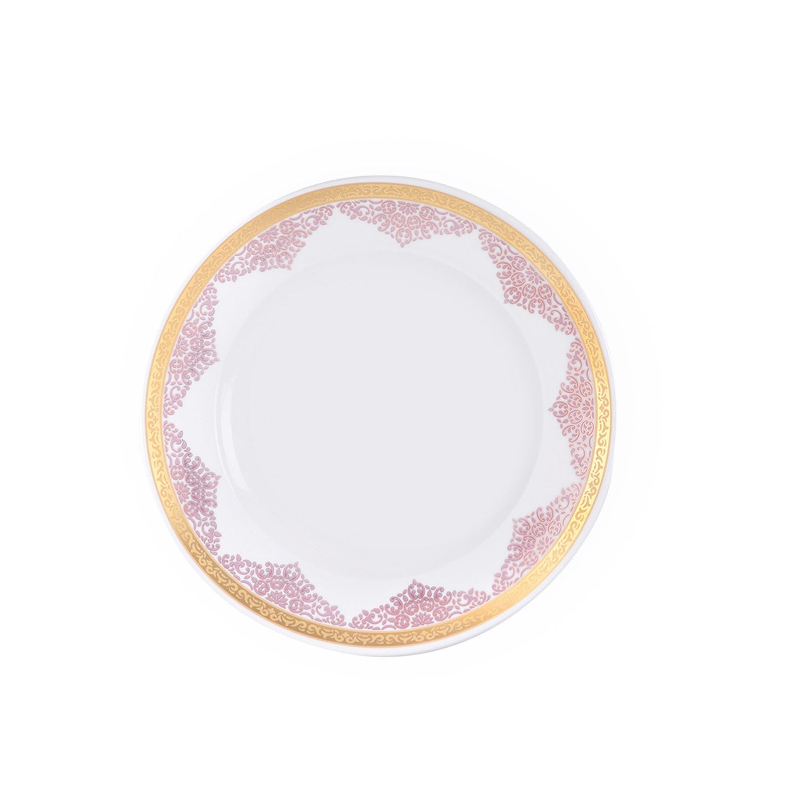 Dimlaj Selena Set of 3 Pcs Porcelain Plate set (Gold & Pink) - Premium Platters from Selena By Dimlaj - Just $168! 