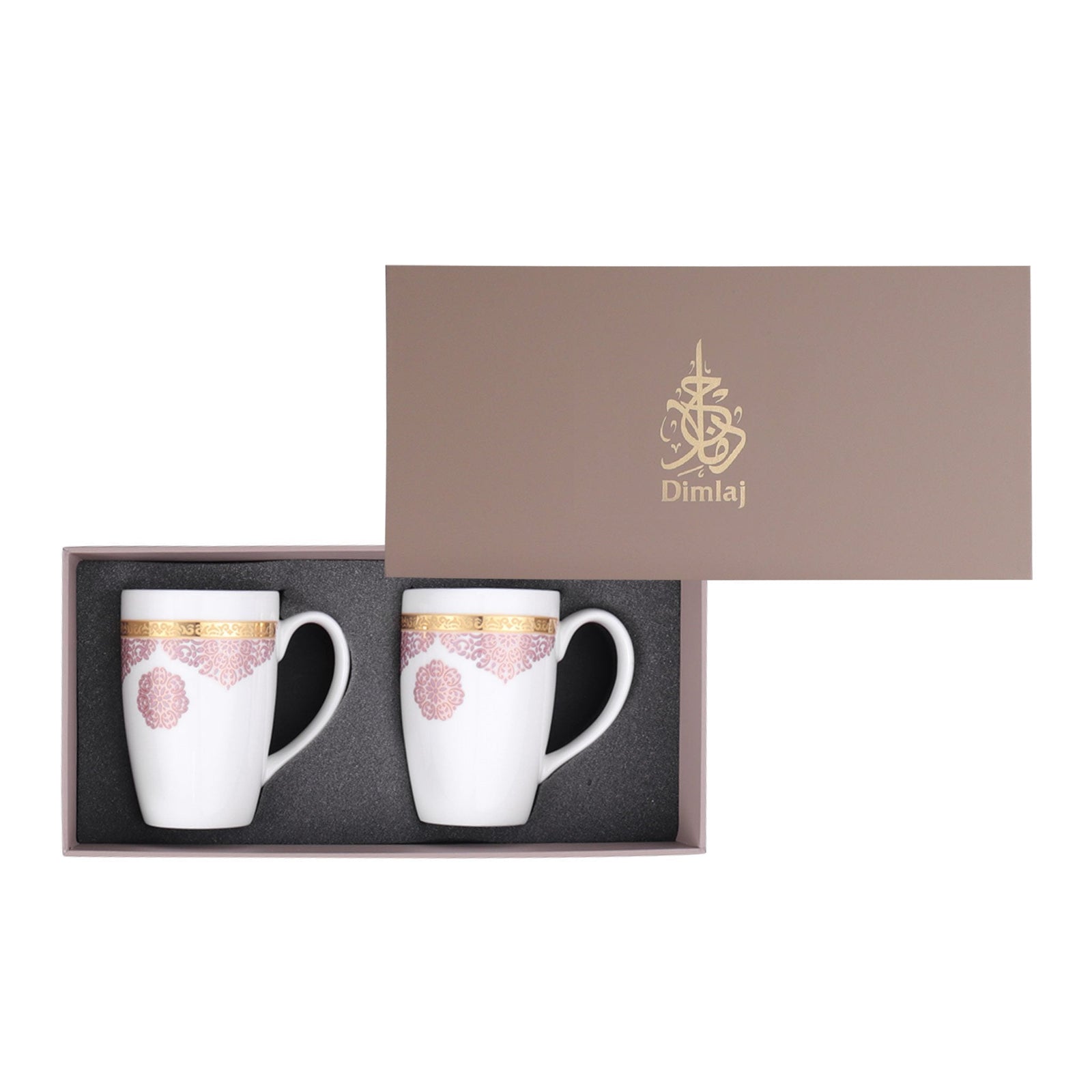 Dimlaj Selena Set of 2 Pcs Mugs (Gold & Pink) - Premium Mugs from Selena By Dimlaj - Just $128! 