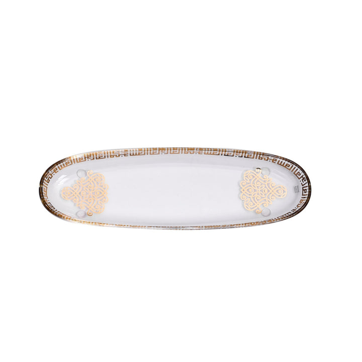 Dimlaj Shafa Set of 2 Pcs Oval Plates (Gold) - Premium Plate from Shafa By Dimlaj - Just $210! 