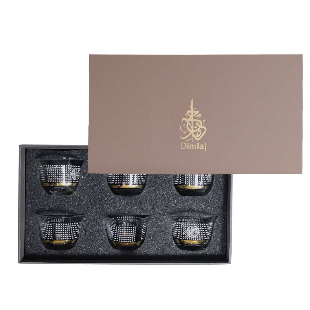 Dimlaj Havana Set of 6 Pcs Cawa Cups (Gold) - Premium Cawa Cups from Havana By Dimlaj - Just $160! 