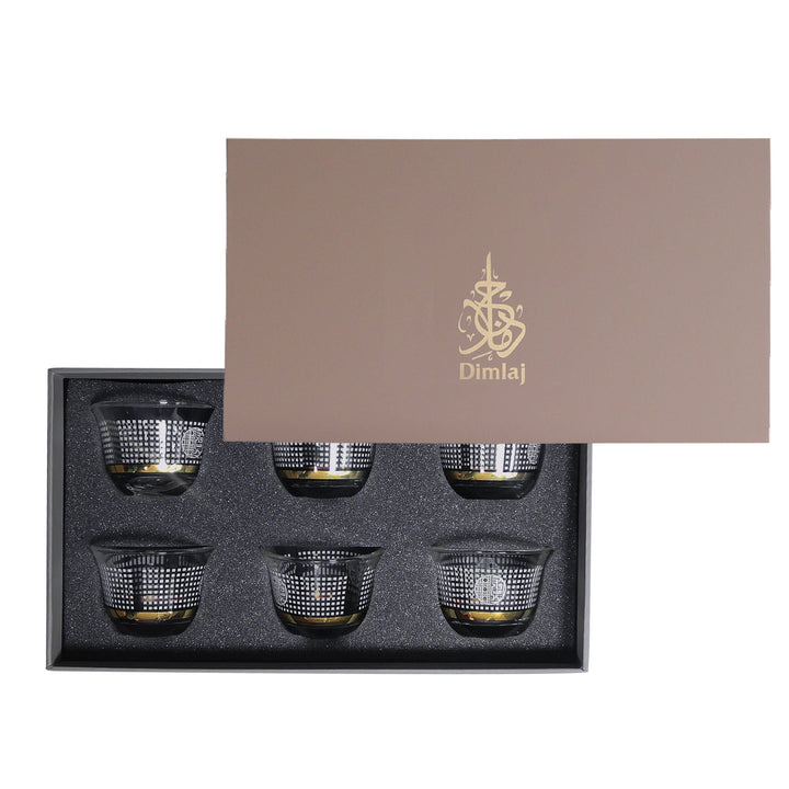 Dimlaj Havana Set of 6 Pcs Cawa Cups (Gold) - Premium Cawa Cups from Havana By Dimlaj - Just $160! 