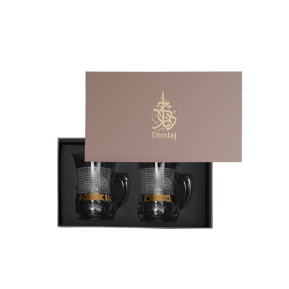 Dimlaj Havana Set of 2 Pcs Mugs (Gold) - Premium Mugs from Havana By Dimlaj - Just $90! 