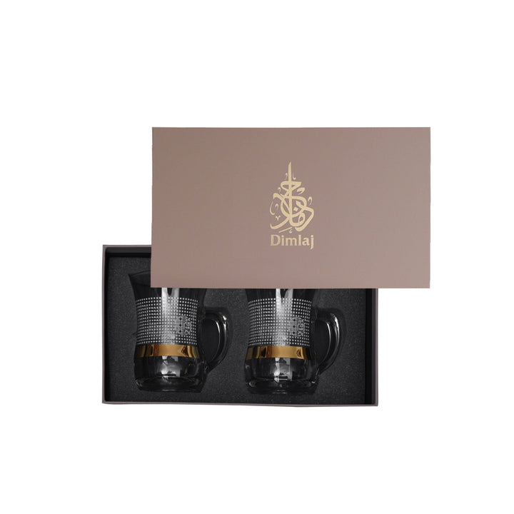 Dimlaj Havana Set of 2 Pcs Mugs (Gold) - Premium Mugs from Havana By Dimlaj - Just $90! 