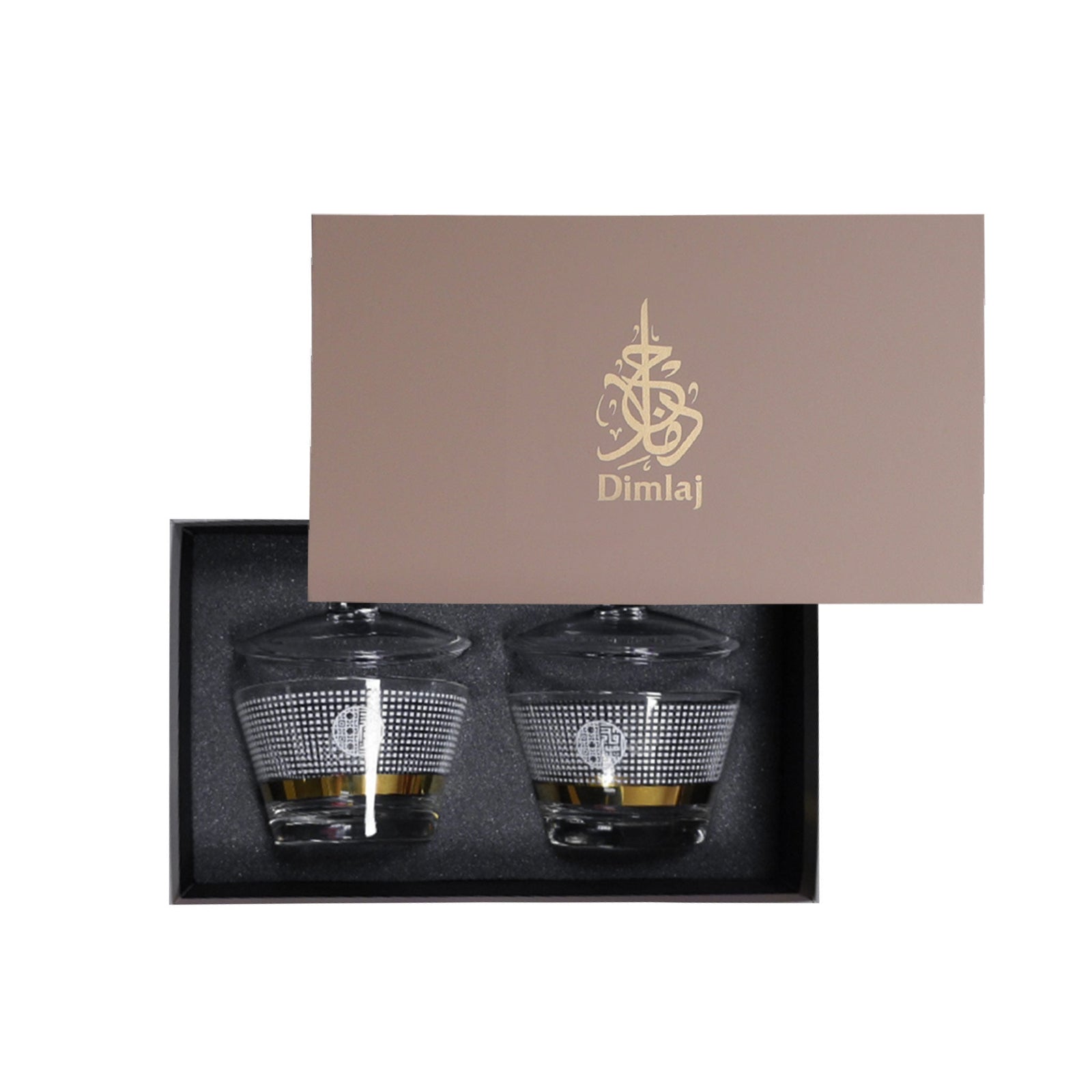 Dimlaj Havana Set of 2 Pcs Serving Bowls with Lid (Gold) - Premium Bowls from Havana By Dimlaj - Just $175! 