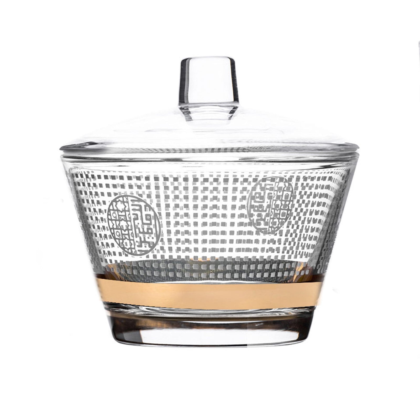 Dimlaj Havana Set of 2 Pcs Serving Bowls with Lid (Gold) - Premium Bowls from Havana By Dimlaj - Just $175! 