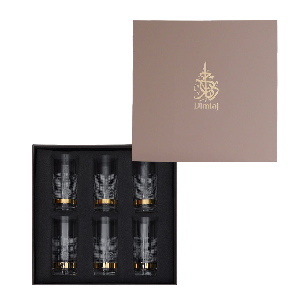 Dimlaj Havana Set of 6 Pcs Tumblers (Gold) - Premium Tumblers from Havana By Dimlaj - Just $210! 