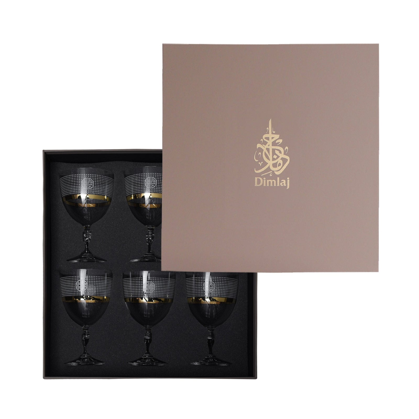 Dimlaj Havana Set of 6 Pcs Flute Stems (Gold) - Premium Flute Stemware from Havana By Dimlaj - Just $210! 