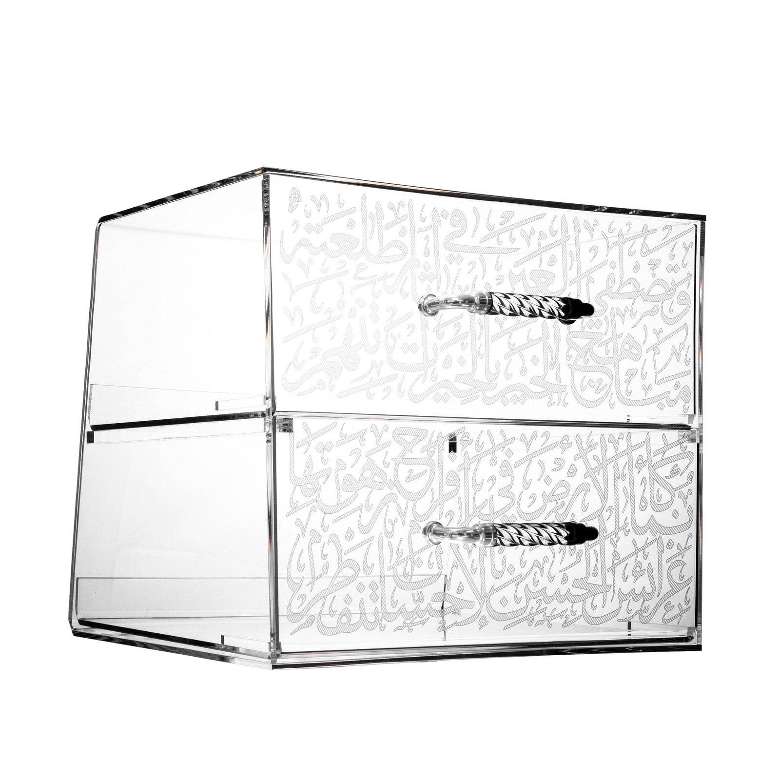 Dimlaj Thuluth 2 Tiered Box (Engraved Acrylic) - Premium Stands from Thuluth By Dimlaj - Just $600! 