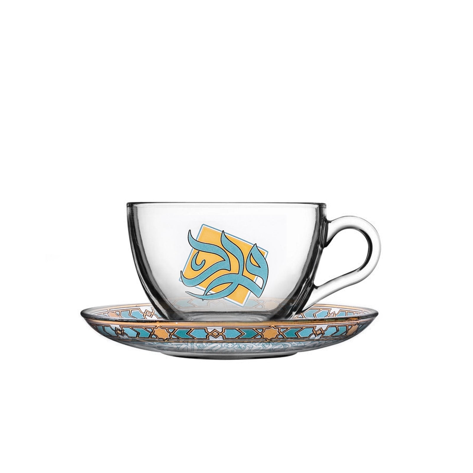 Dimlaj Wurood Set of 6 Pcs Espresso Cups and Saucers (Gold & Green) - Premium Coffee Cups from Wurood By Dimlaj - Just $275! 