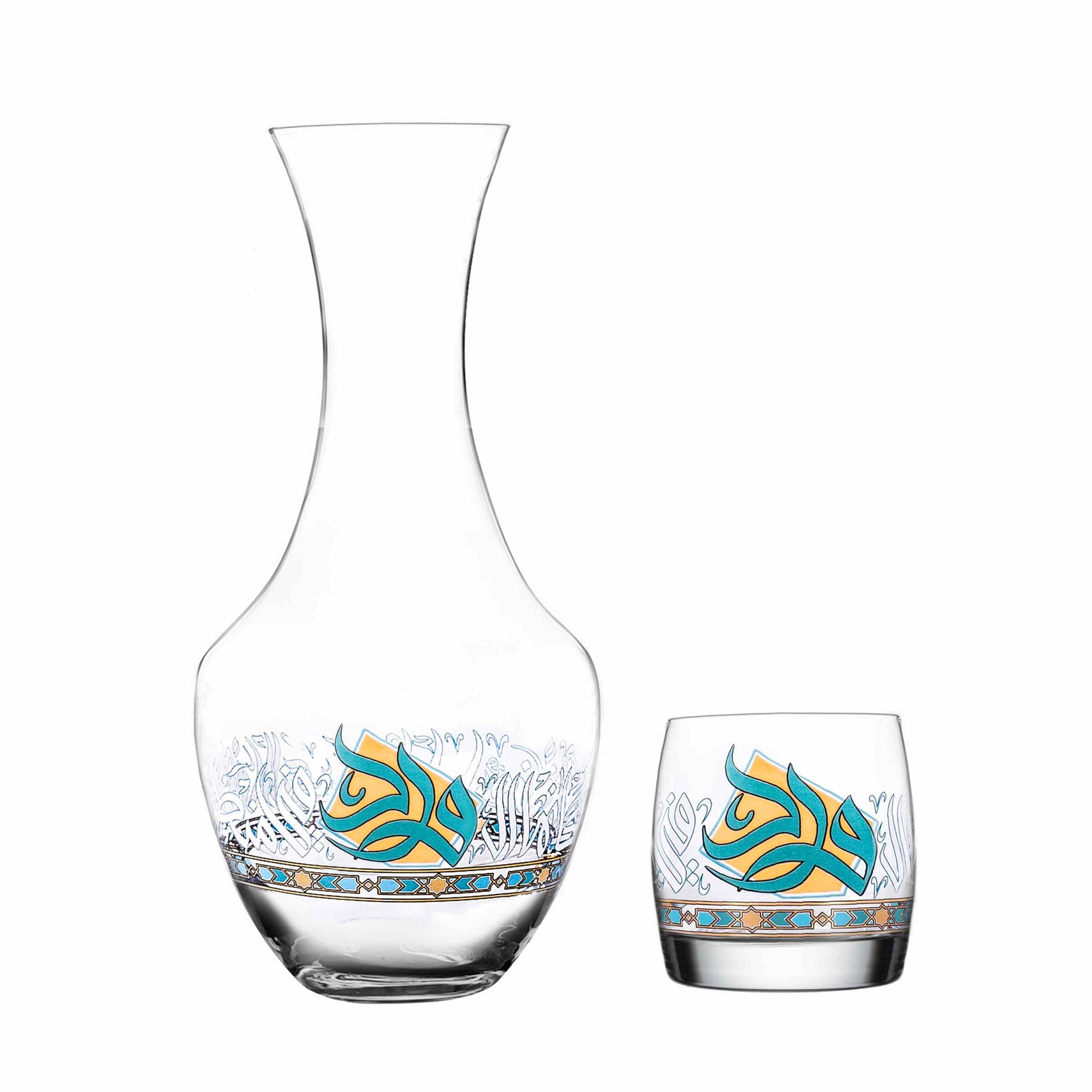 Dimlaj Wurood Set of 5 Pcs Drinkset (Gold & Green) - Premium Drinkset from Wurood By Dimlaj - Just $380! 