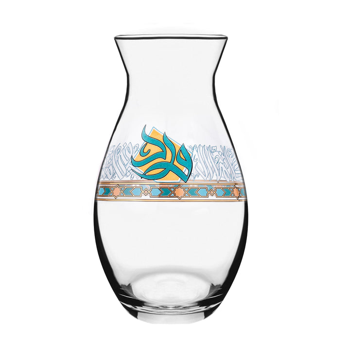 Dimlaj Wurood Crystal Vase (Gold & Green) - Premium Vases from Wurood By Dimlaj - Just $144! 