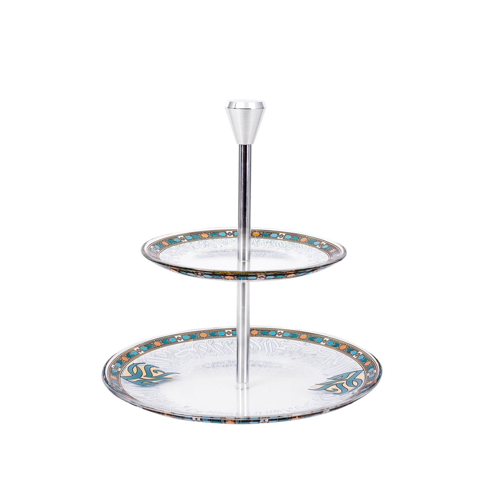 Dimlaj Wurood 2 Tiered Tray (Gold & Green) - Premium Stands from Wurood By Dimlaj - Just $245! 