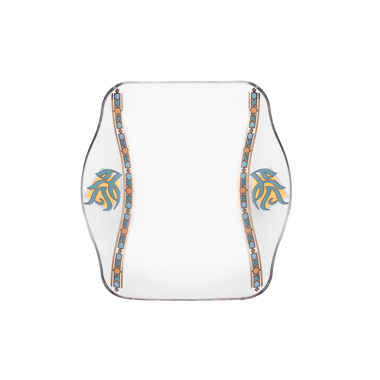 Dimlaj Wurood Set of 6 Pcs Plates (Gold & Green) - Premium Glass Plates from Wurood By Dimlaj - Just $305! 