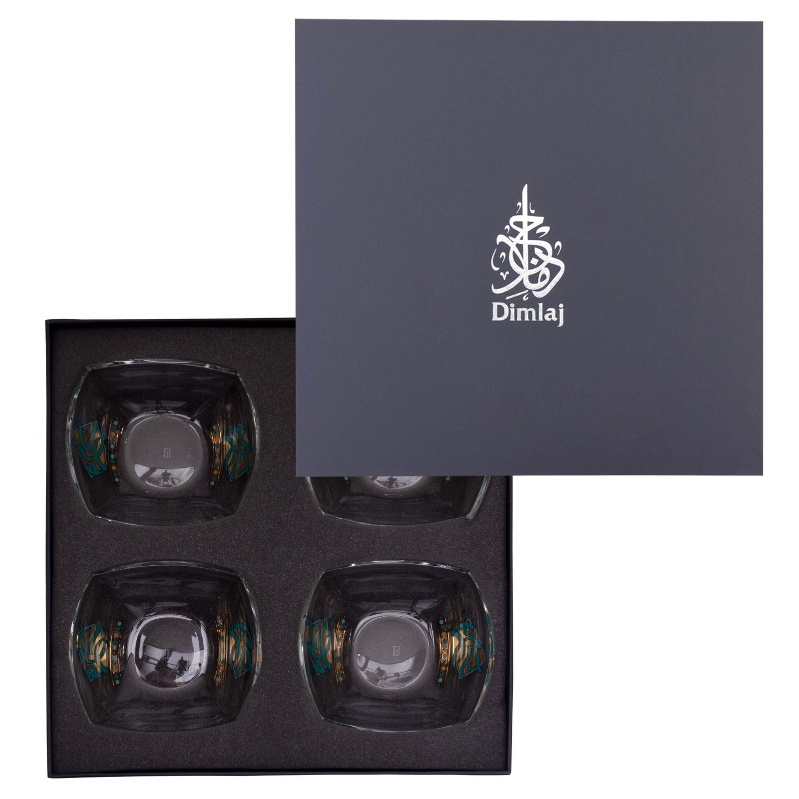 Dimlaj Wurood Set of 4 Pcs Serving Bowls (Gold & Green) - Premium Serving Bowls from Wurood By Dimlaj - Just $285! 