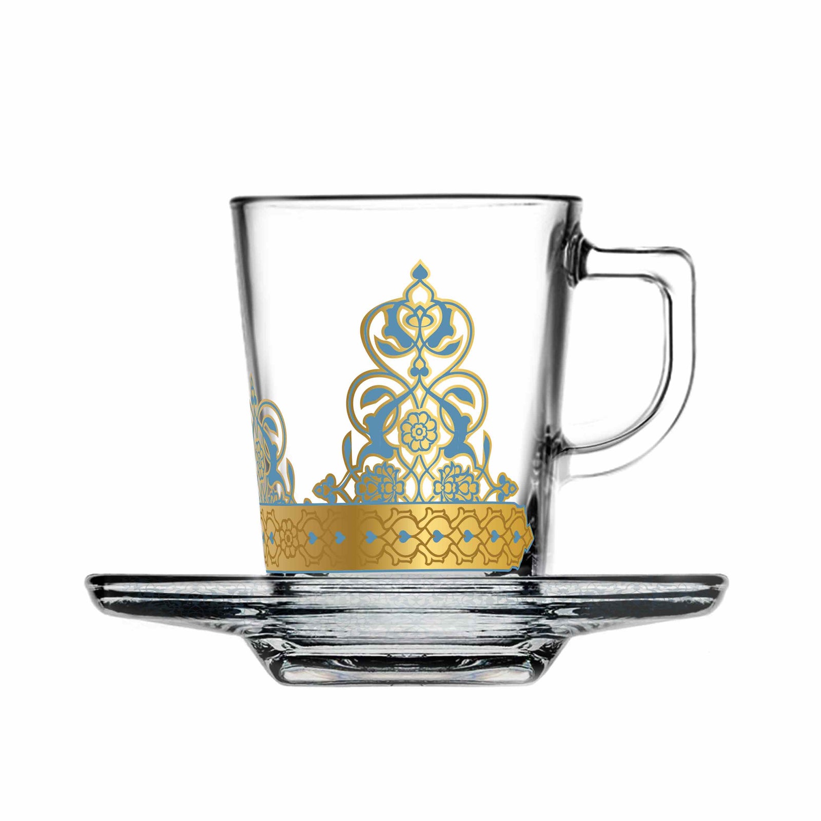 Dimlaj Rayhan Set of 6 Pcs Coffee Cups and Saucers (Gold) - Premium Coffee Sets from Rayhan By Dimlaj - Just $265! 