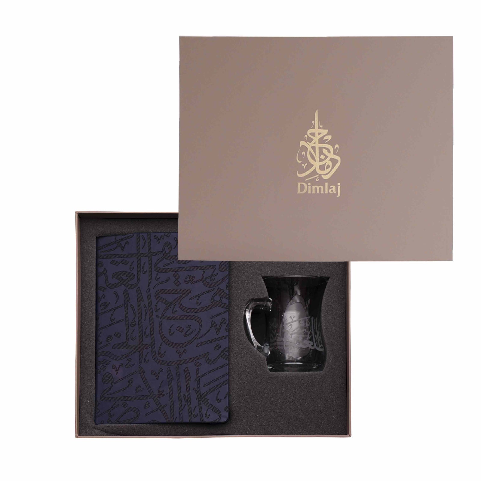 Dimlaj Thuluth Special Mug, Saucer and Notebook Set - Premium Notebook Sets from Thuluth By Dimlaj - Just $265! 