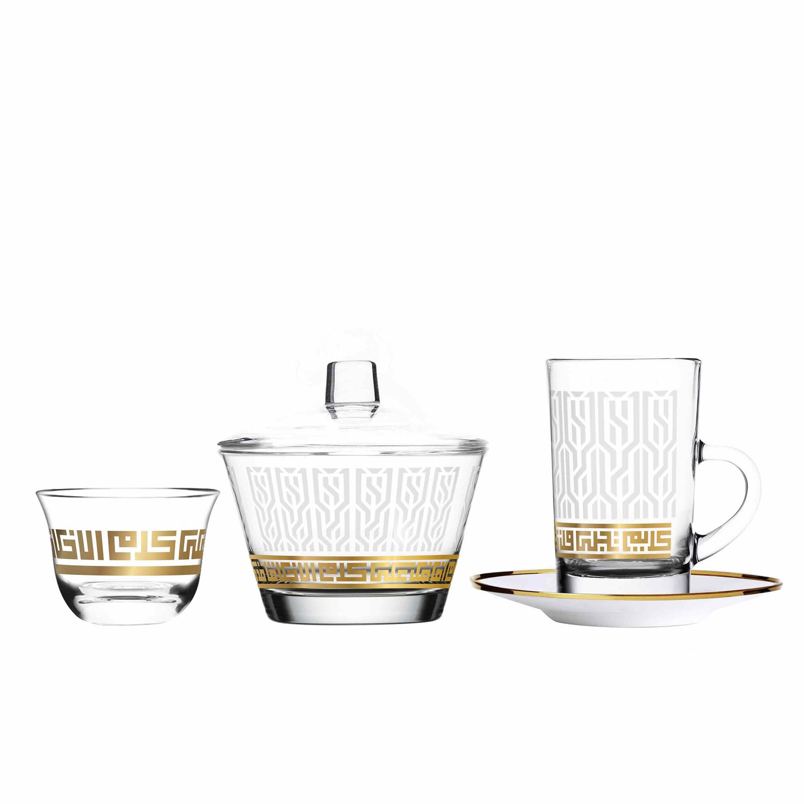 Dimlaj Touch Alexander Set of 20 Pcs Assorted Drinkware Gold - Premium Gift Sets from Alexander By Dimlaj - Just $175! 