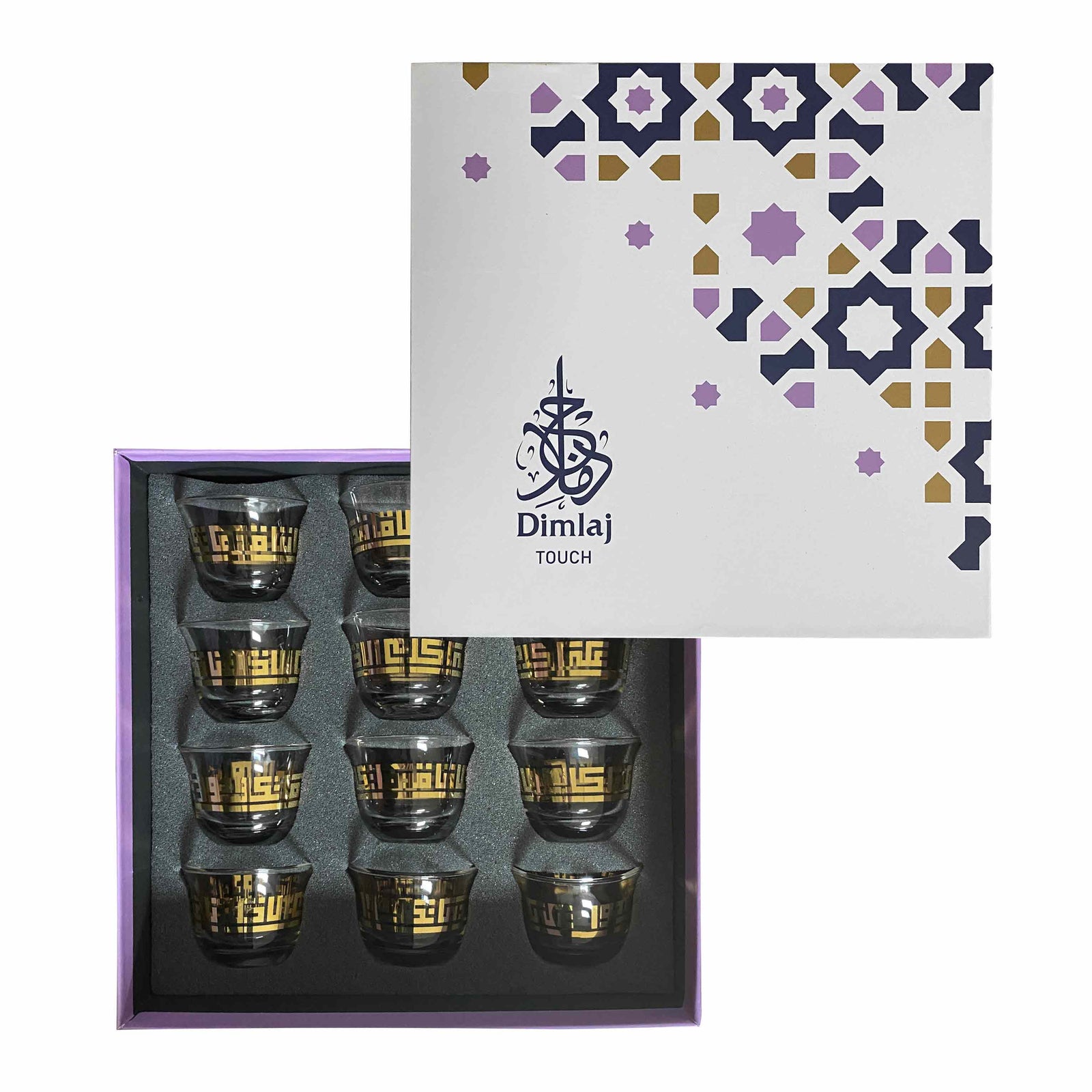Dimlaj Touch Alexander Set of 12 Pcs Cawa Cups (Gold) - Premium Cawa Cups from Alexander By Dimlaj - Just $135! 